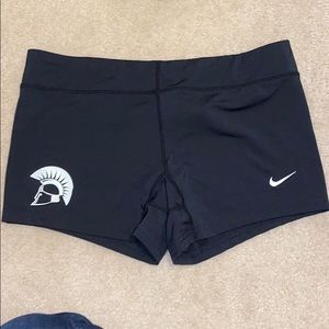 Medium Nike dri-fit spandex shorts with spartan